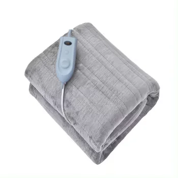2024 hot sale Electric Over Blanket 3 heat setings 2h auto timer Flannel fleece and sherpa fast heating 100W