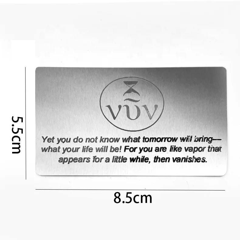 Cheap custom metal VIP stainless steel 8.5*5.5cm creative free customized metal business card