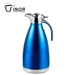 68 Oz/2L Stainless Steel Thermal Coffee Carafe with Press Button, Double Wall Vacuum Insulated Thermo Pot for Juice Milk Tea