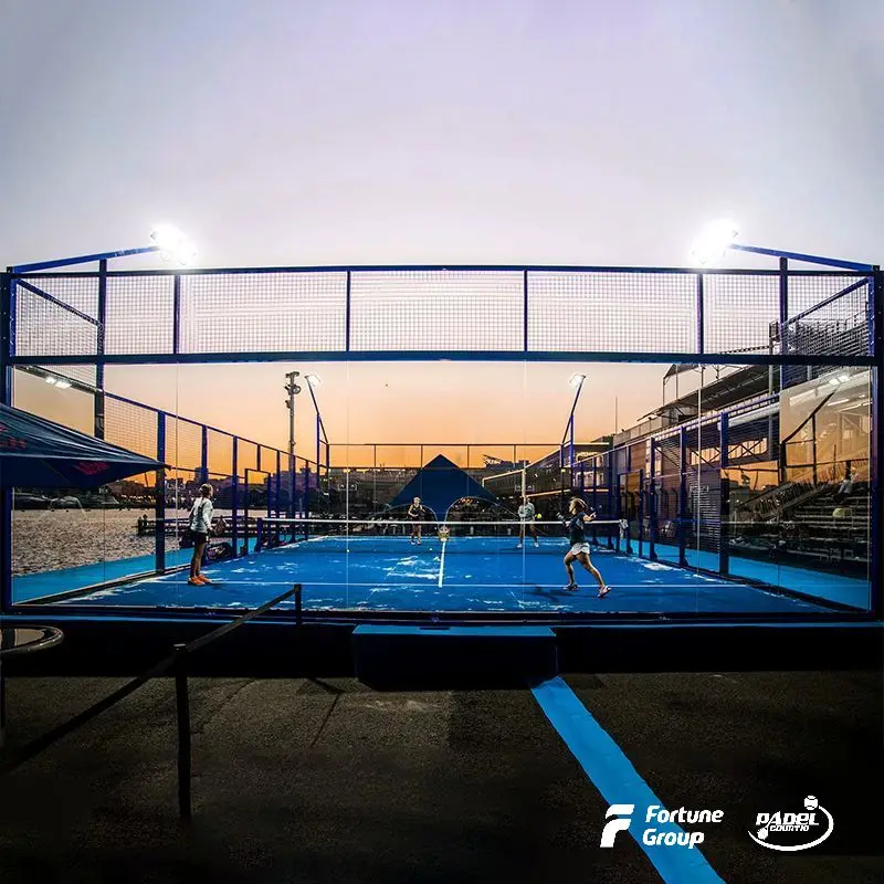 Factory supply 100% hot dip galvanized poles padel court  for structure golden quality level