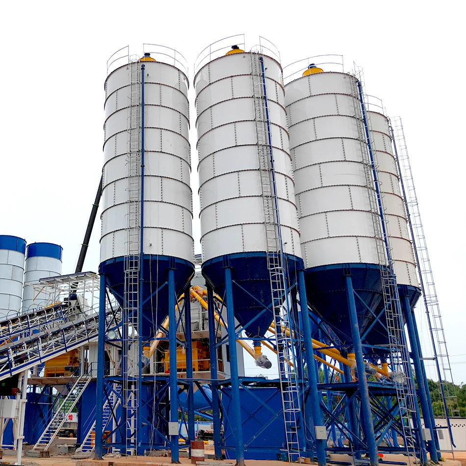Large 500 Tons 1000T Concrete Mixing Plant Bolt-type Powder Silo Sheet Cement Silo