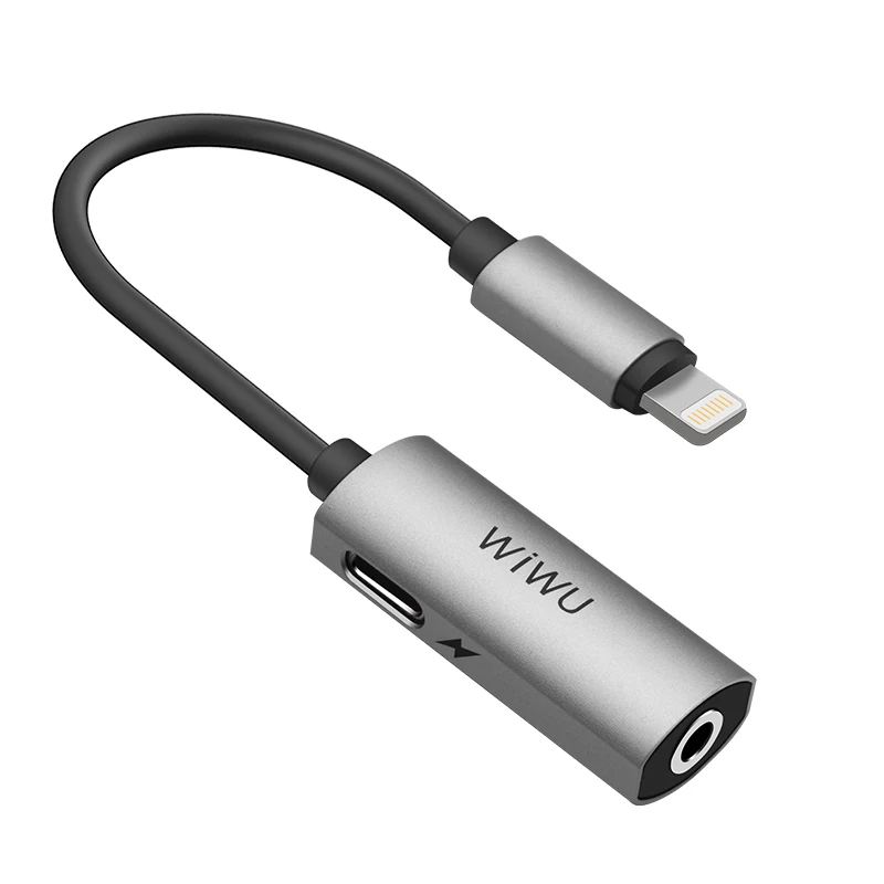  WiWU аудиоадаптер с разъемом Lightning 3 5 мм для наушников аудио наушники зарядное устройство соединительный кабель кабеля аксессуары телефона