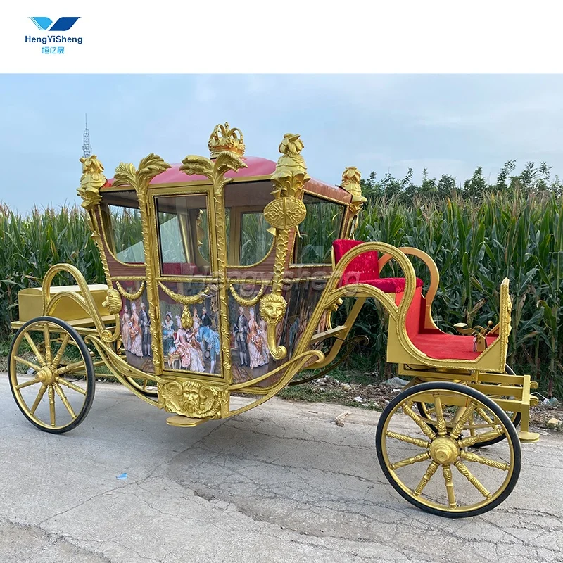 Whosale Royal Horse Cart Special Tation Gharry Horse  Drawn Carriage  Electric Horse Carriage Carts Cab Manufacturer