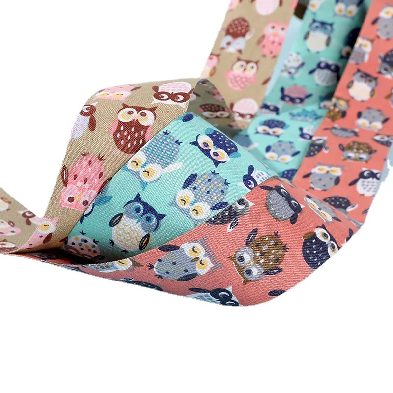 Custom DIY Korean Fruit Printing Hairpins Pet Bows Single Face Satin Cotton Polyester Nylon Grosgrain Ribbon Cartoon Gifts