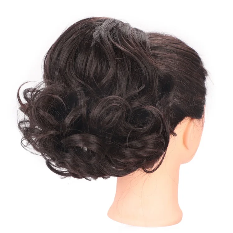 Vigorous Short Natural Wavy 2 Clips In Tail Hair Ponytail Hairpiece Wrap Round With Hairpins Synthetic Ponytail Extensions