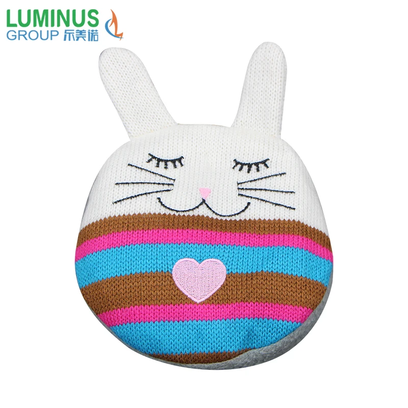 Обогреватель для рук с животным, вязаный микроволновый обогреватель для спины