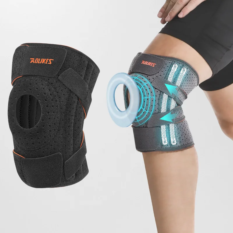Aolikes adjustable compression knee brace football patella support strap for sport protective knee pads for men and women