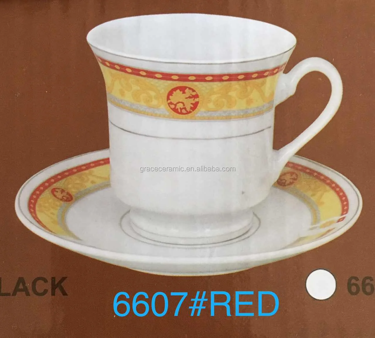 Luxury Sri Lanka Style Middle Eastern 24 Pcs 17 Pcs Porcelain Ceramic Tea Set Coffee Set