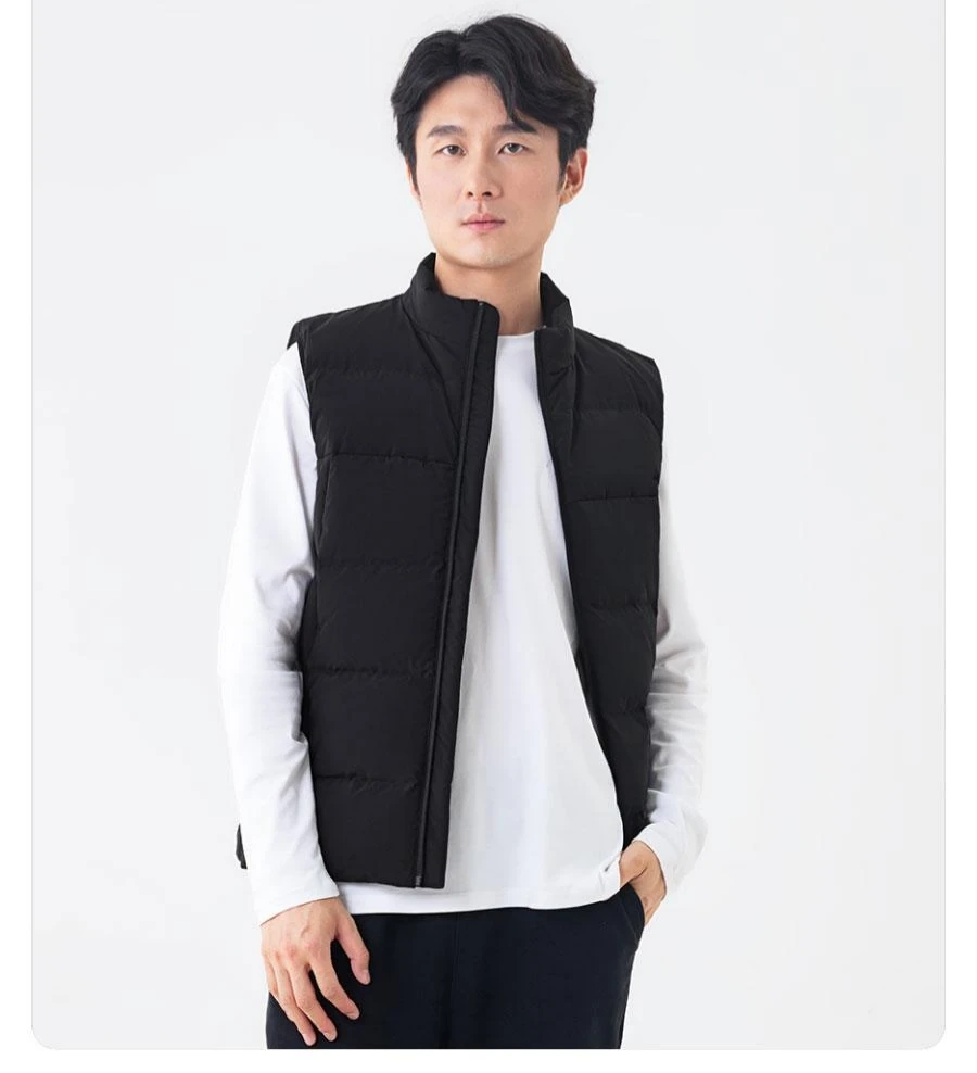 Мужской толстый пуховик без Рукавов Супер Теплый зимний жилет с молнией модная верхняя одежда