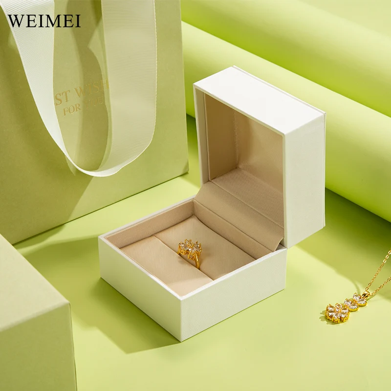 WEIMEI OEM Custom Logo Print Printing Luxury Green Small Gift Shopping Jewelry Packaging Paper Bag