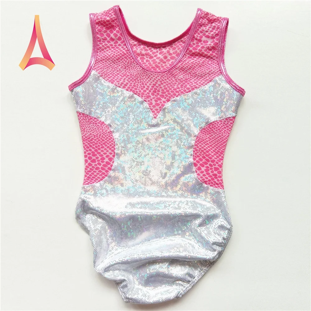 Mesh-paneled Shiny White Gymnastics Leotard Training Wear Gymnastics Leotards