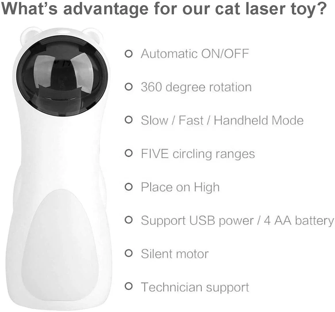 Hot Sale Automatic Cat Laser Toy USB Rechargeable Interactive Laser Toy for Cat Kitten Dogs  Laser Pointer Toys for Cat