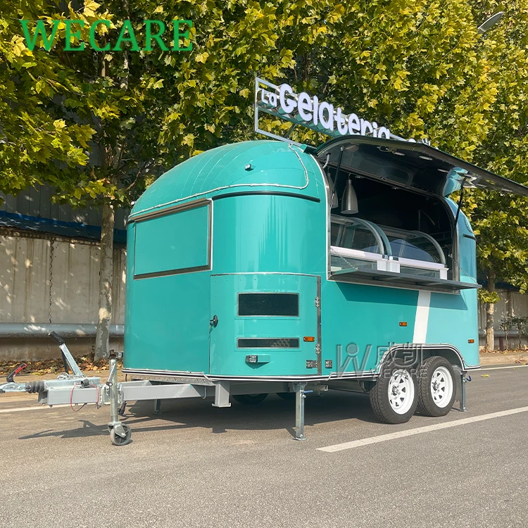 Wecare маленькая быстрая мобильная кухня тележка для уличной еды мороженое барбекю кофе пицца еда грузовик автомобиль концессионный прицеп
