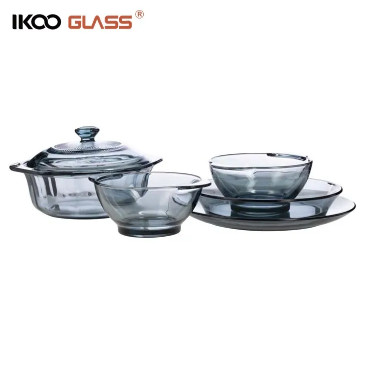 IKOO microwave and oven safe high borosilicate glass pots and pans buy 3 pieces