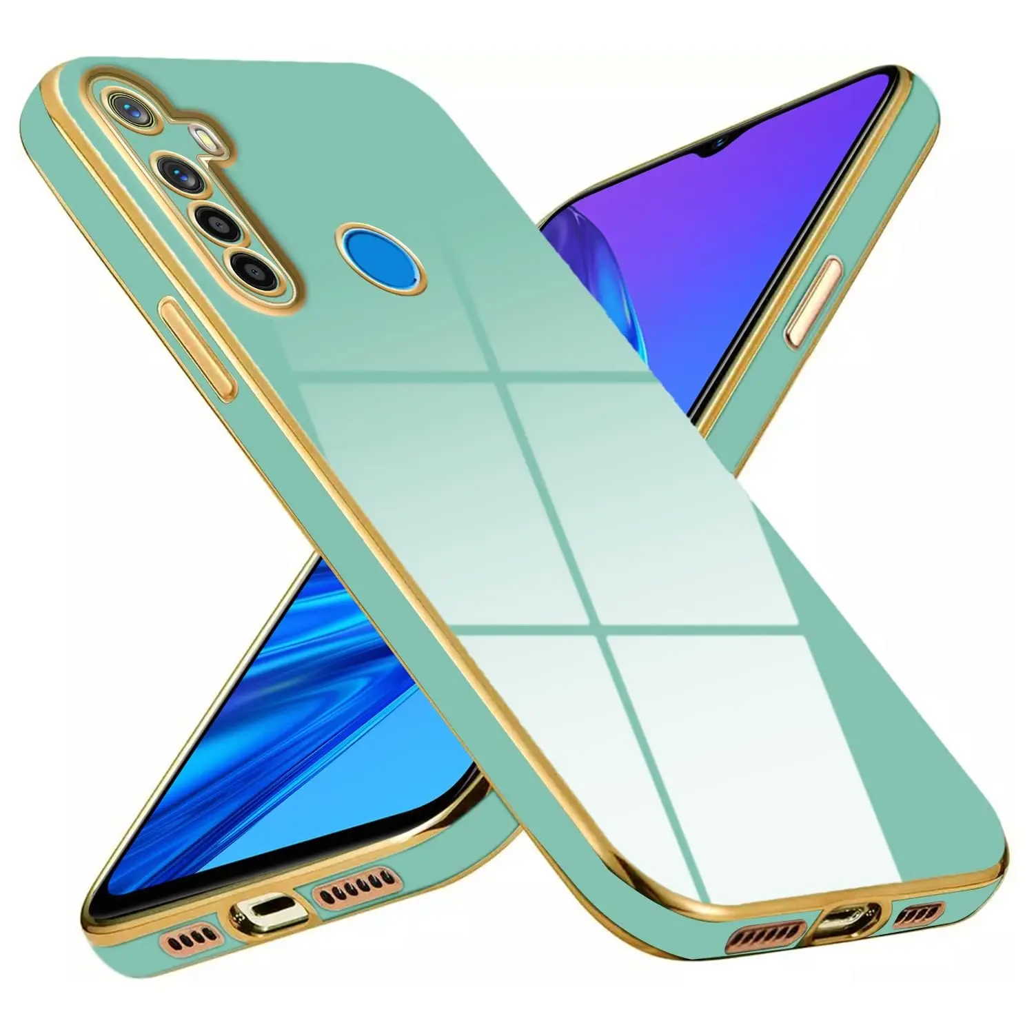 Shemax Phone Case for Redmi Note 11 Pro Nuevo,Customized Android Phone Cover for Redmi Note 12 Plus Electroplated 6D Chrome Back