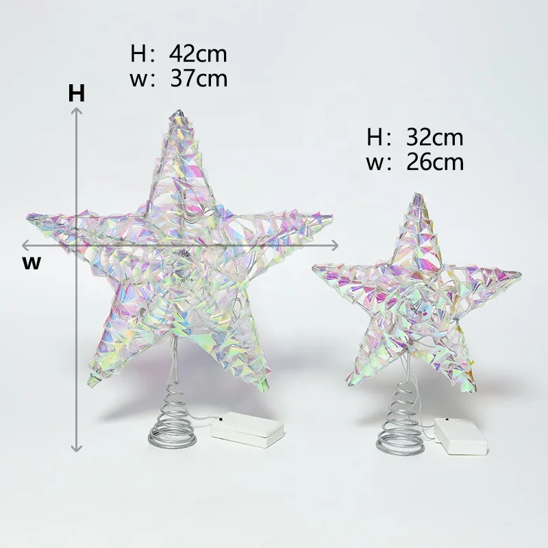 Christmas lights Luminous ornament Christmas decorations pentagram Party supplies Custom design Decoration supplier