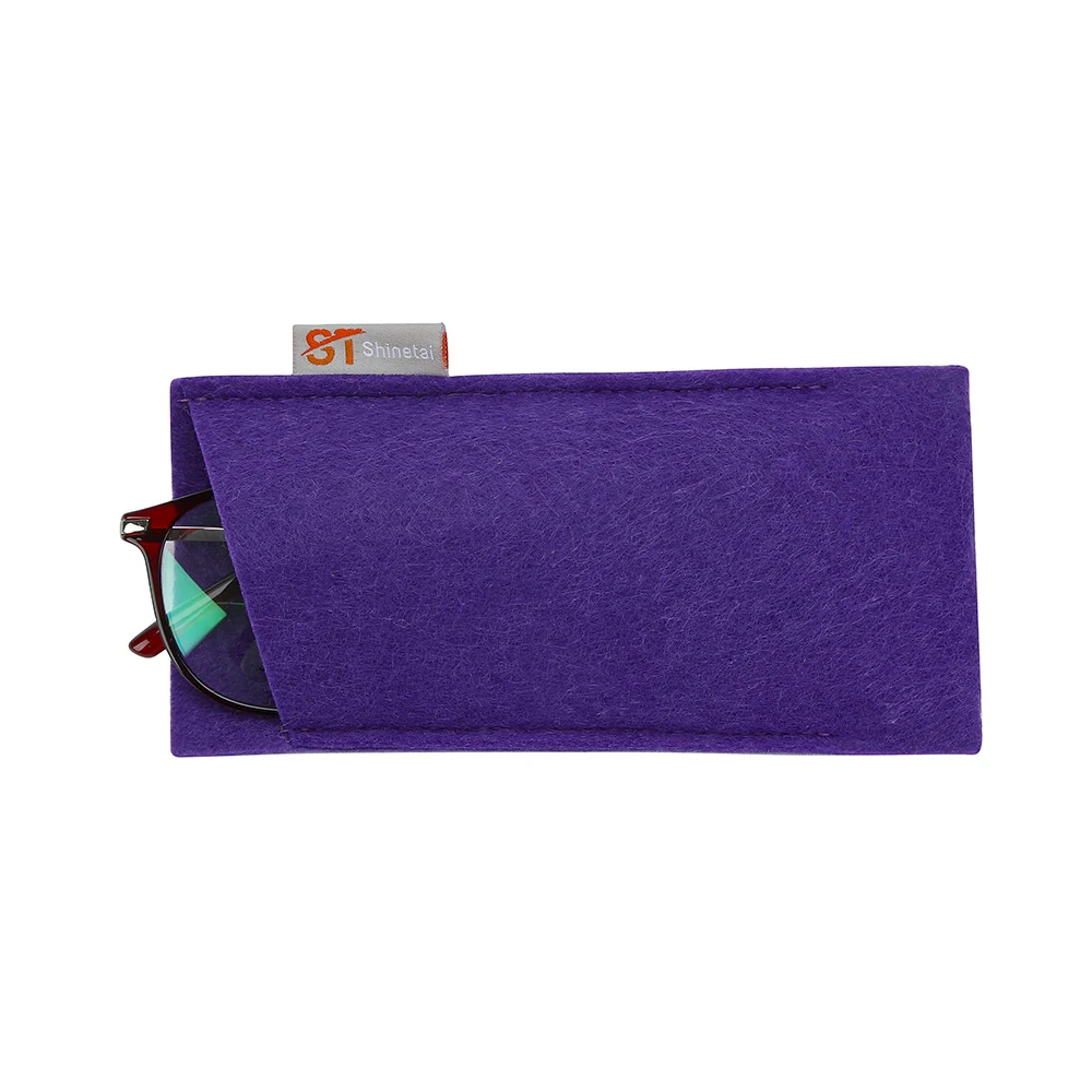 New Designer Custom Logo Soft Felt Pouch Bag for Sunglass Packaging Eyewear Accessories