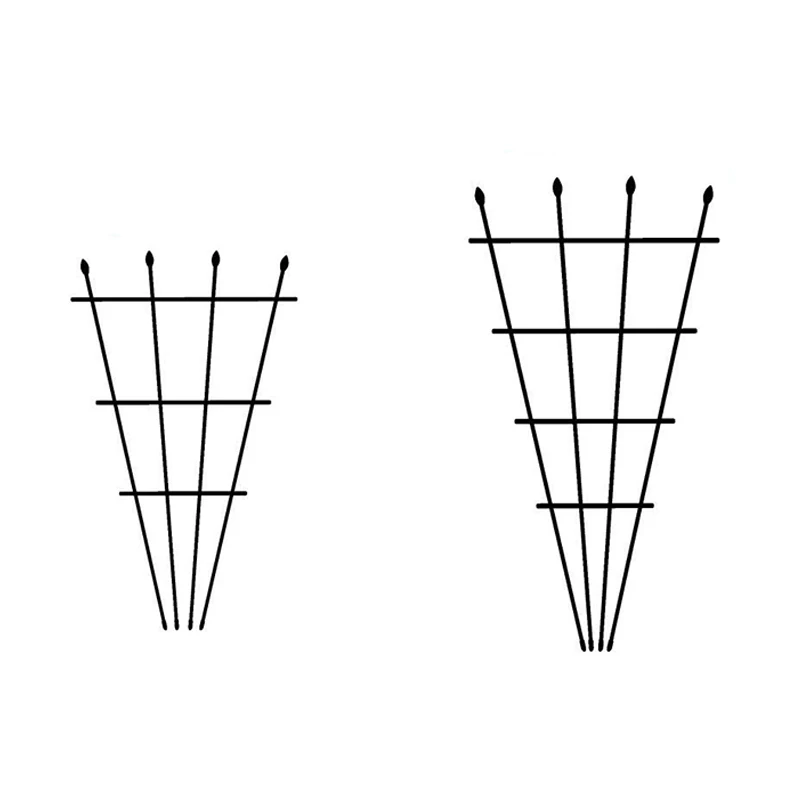 High Quality Metal Plastic Plant Pot Yard Lattice Fan Shaped Trellis for pots