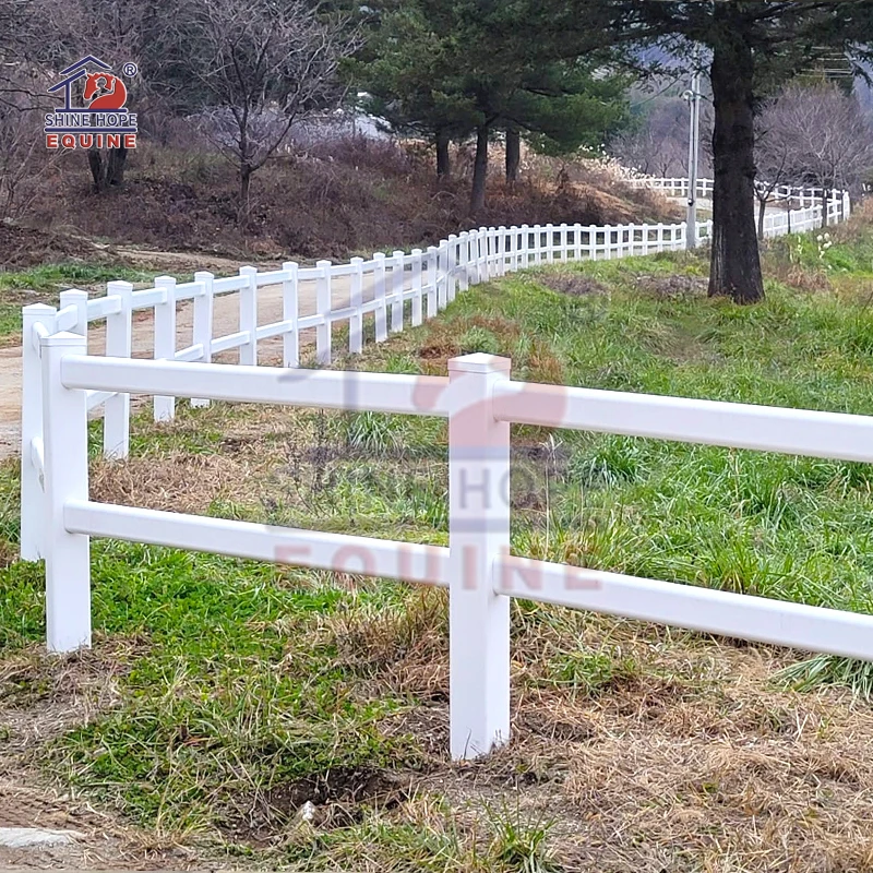High Quality Factory Directly PVC 3 Rails Farm and Horse Fence