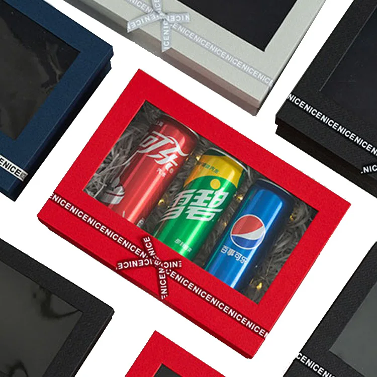 New Style Custom Luxury Lid And Base Gift Box With Window Perfume Box With Bow Gift Paper Box For Clothes Cosmetic