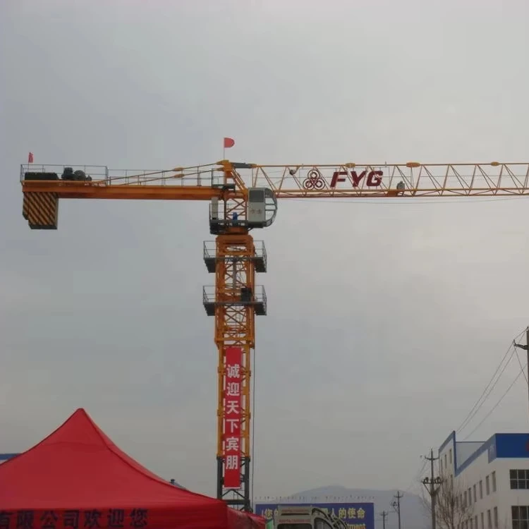 PT6516 New Tower Crane  Rated Loading Capacity Featuring New Motor Bearing & Engine Core Components