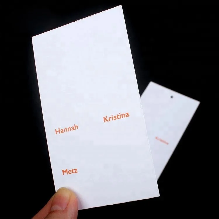 High Quality Hangtag Supplier Custom Printing Brand Name Logo Recycled Paper Swing Tags for Handbags