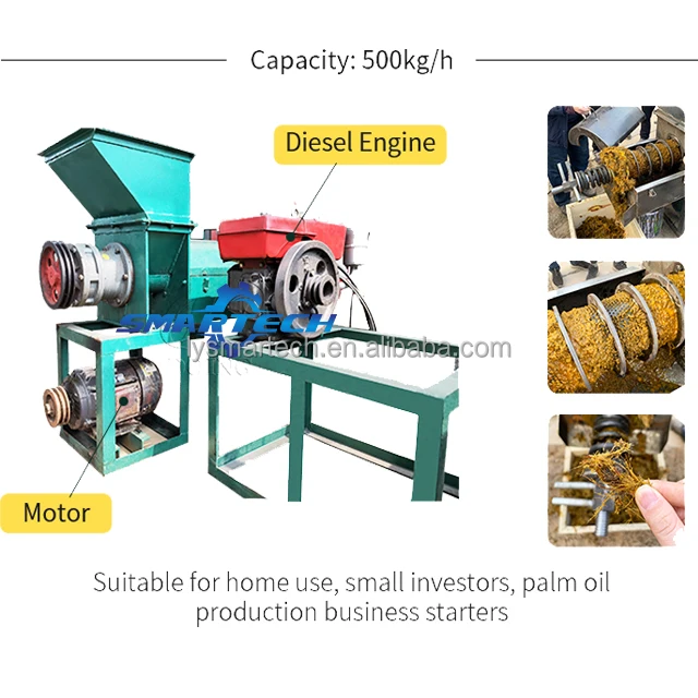 Небольшой одновинтовой пресс для пальмового масла домашнего и сельскохозяйственного использования