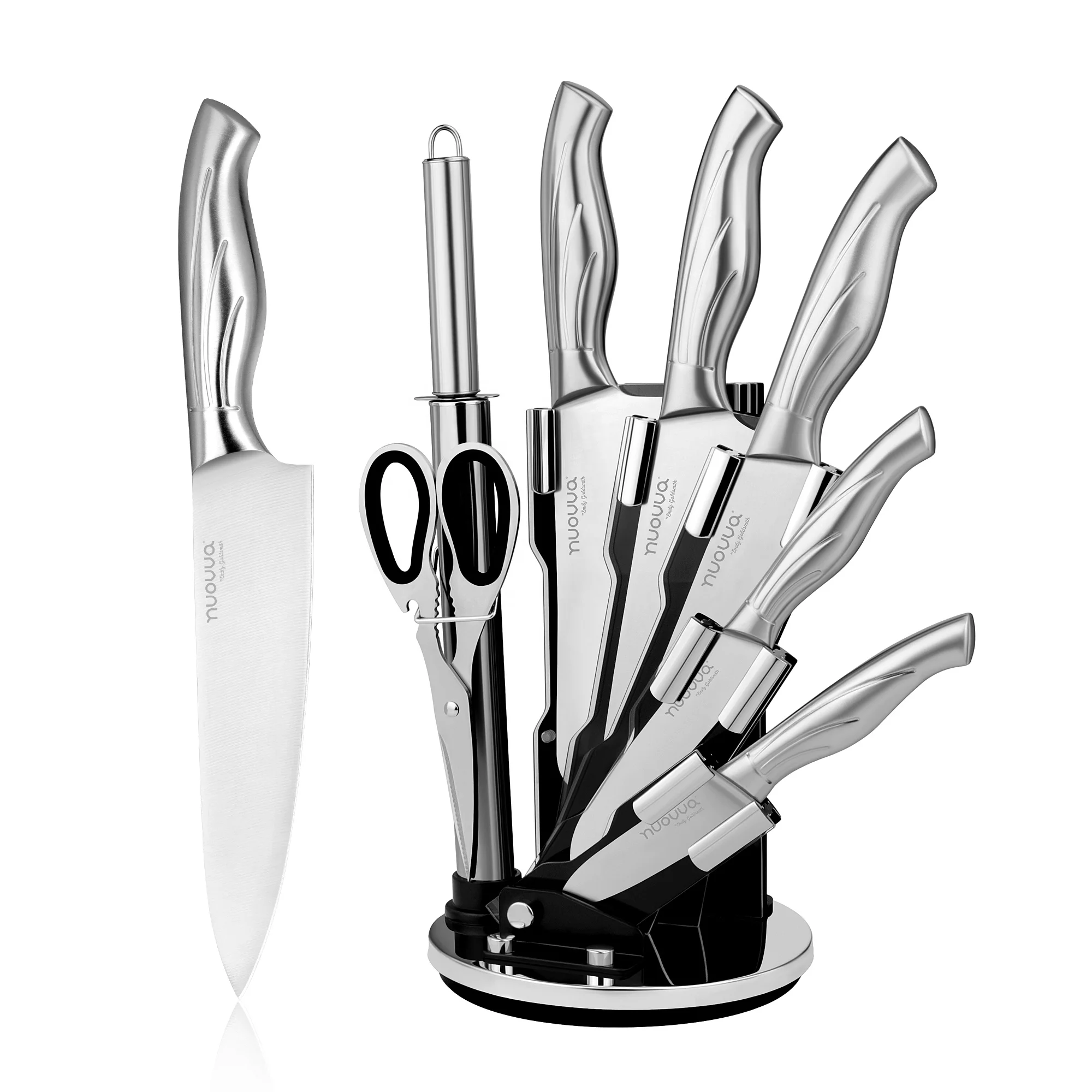 Набор кухонных ножей из нержавеющей стали с полой ручкой, 8 шт.