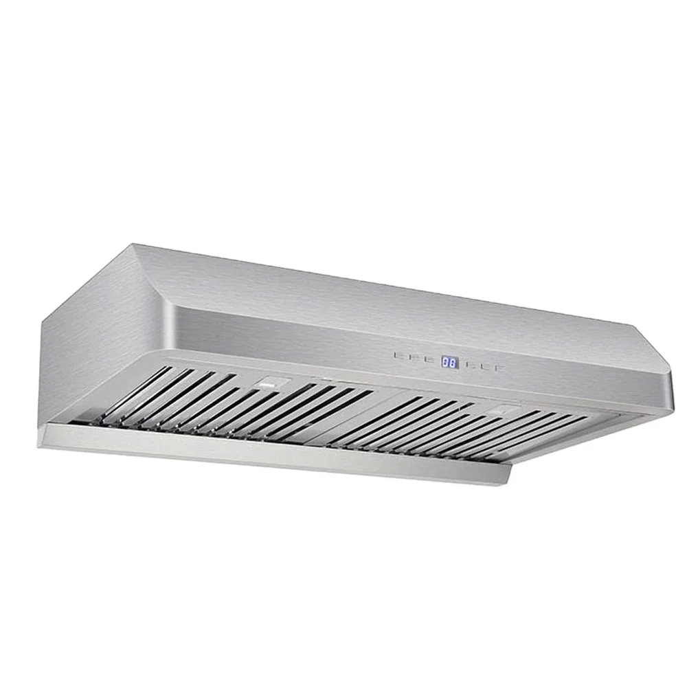 Space saving kitchen smoke hood stainless steel exhaust  under cabinet style slim stainless steel range hood