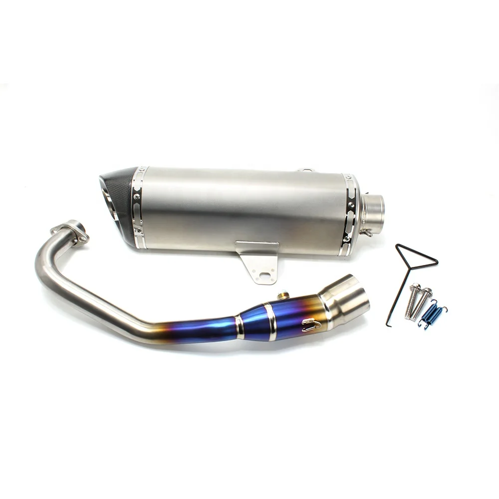 Universal Scooter Motorcycle Titanium Alloy Laser AK Slip-on Muffler Set Exhaust Pipe for Honda ADV 350 FORZA 350