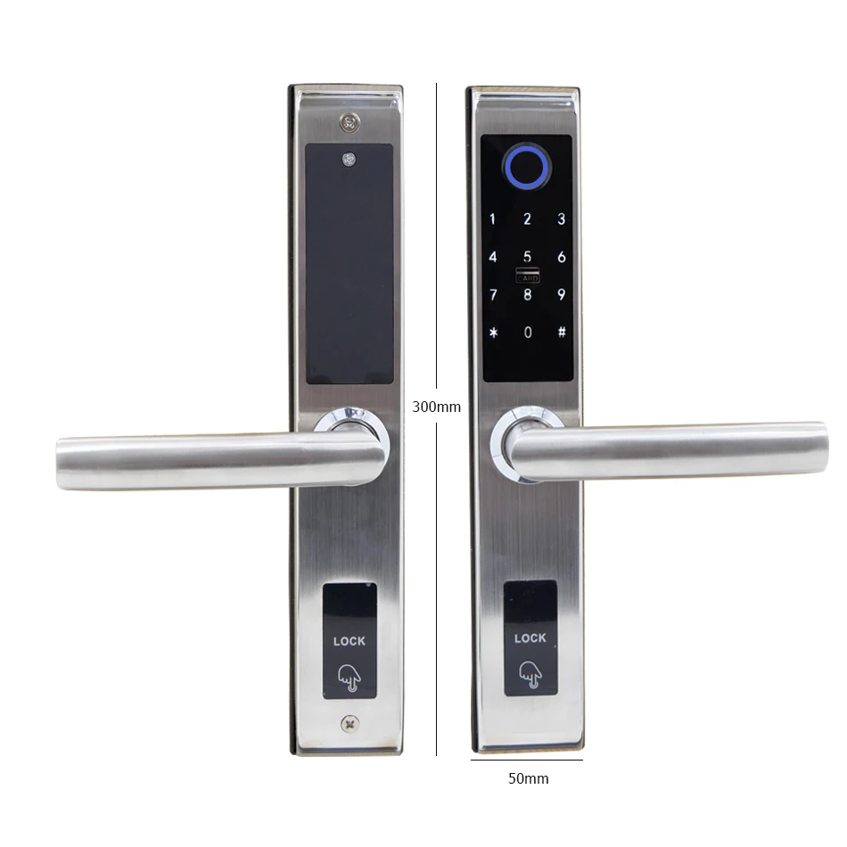Serrure Intelligent Digital Doorlock Safety App Wifi Control Fingerprint Biometric Handle Electronic Keyless Lock