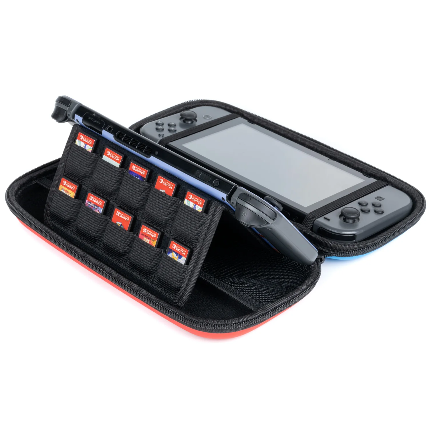 OEM & ODM Red Blue Two-Color Dockable PU EVA Bag for Nintendo Switch Switch Travel Case