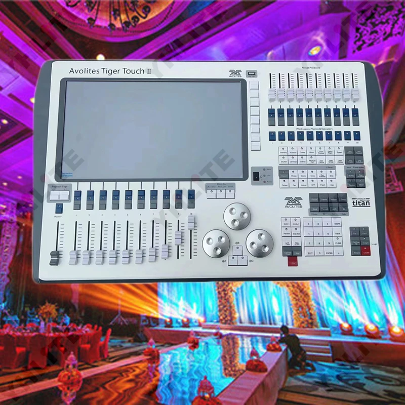 Titan tiger touch II контроллер Tiger 2 с коннектором кодом времени SMTP DMX512 Контроллер Консоль