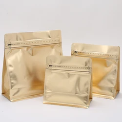 Hot sale custom logo coffee pouches 16oz 500g flat bottom coffee bag packaging