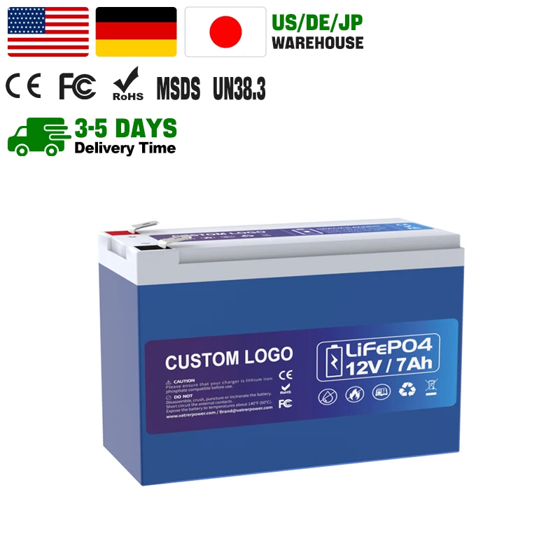 Deep Cycle 12 Volt 7ah Lithium Ion UPS Battery 5000 Cycle 12v 7ah Lifepo4 Phosphate Battery for Home Appliances