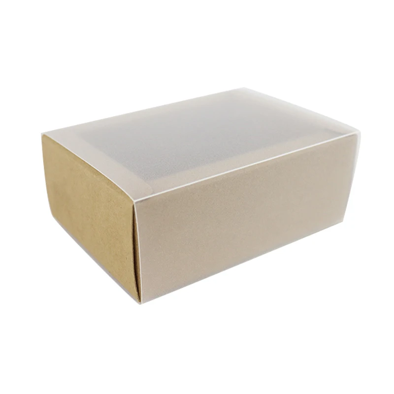 Plastic Clear Drawer Wholesale Papercard Customized High Quality Luxury Square Pastry Cookies Chocolate Packing Box
