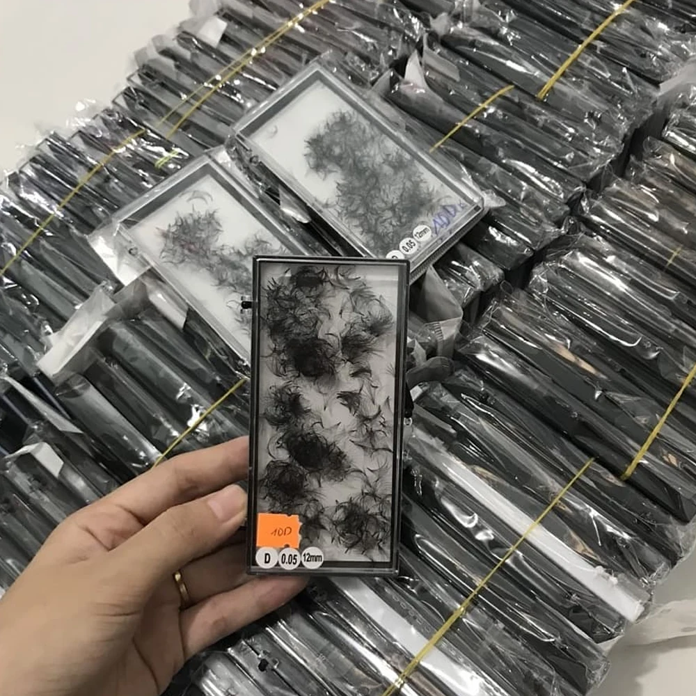 Loose Mink Premise Soft Promade Volume Fans Loose Long Stem Handmade Silk Premade Lash Extension Loose Fans