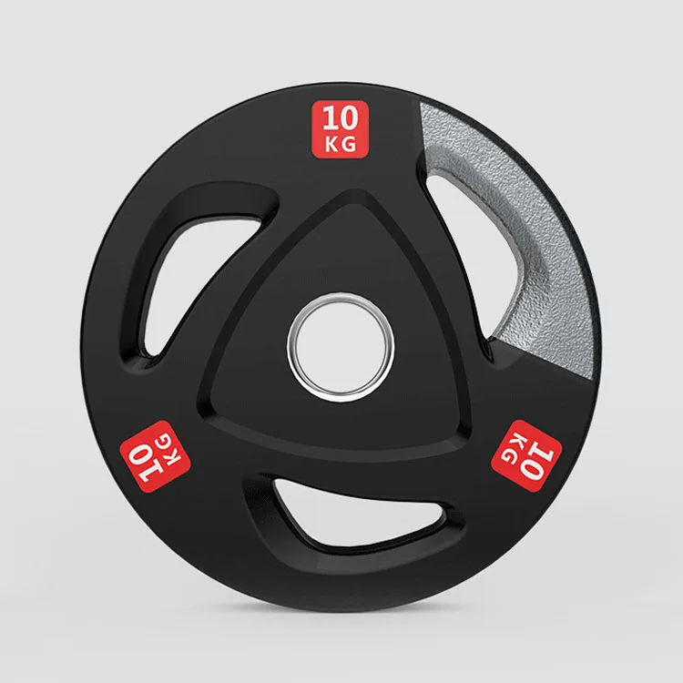 Custom logo high strength barbell plate home rubber cast iron gym 45lb weight plates wholesale