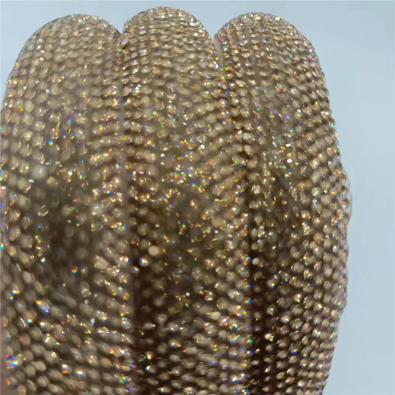 12mm Custom Crystal Shoes Accessory Cotton Core Rope Rhinestone Strip For Lady Sandal Decoration