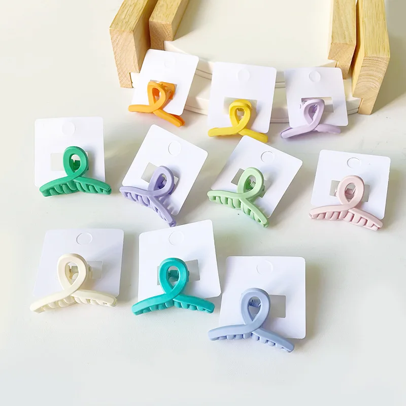 10pcs/set small flower butterfly hair claw clips plastic candy color for women girls