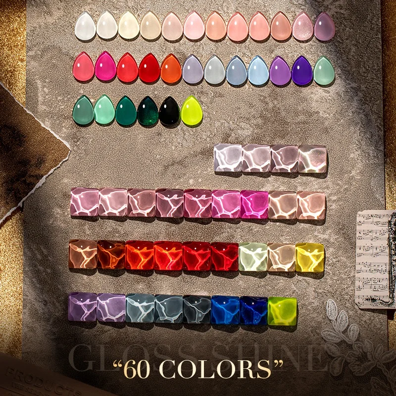 NAILWIND OEM 60 Colors Vegan Gel Nail Polish Kit Private Label Esmalte Varnish Vernis Long Lasting Jelly UV Gel Polish Set 15Ml