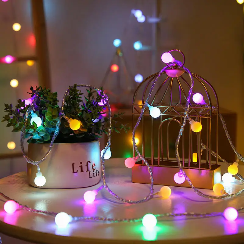 Indoor Outdoor Ip22 Waterproof Warm White Plug in Christmas Tree Decorative Led Globe Ball String Fairy Light 6m40led