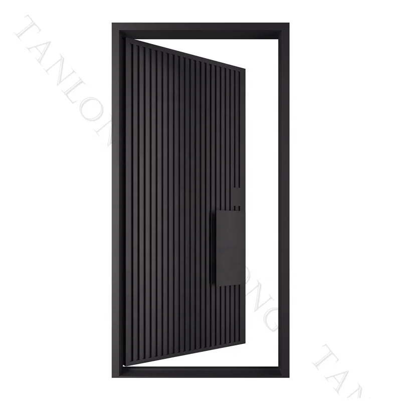 Security Iron Modern Panel Doors Single Design Interior Modern Soundproof Cast Iron Door