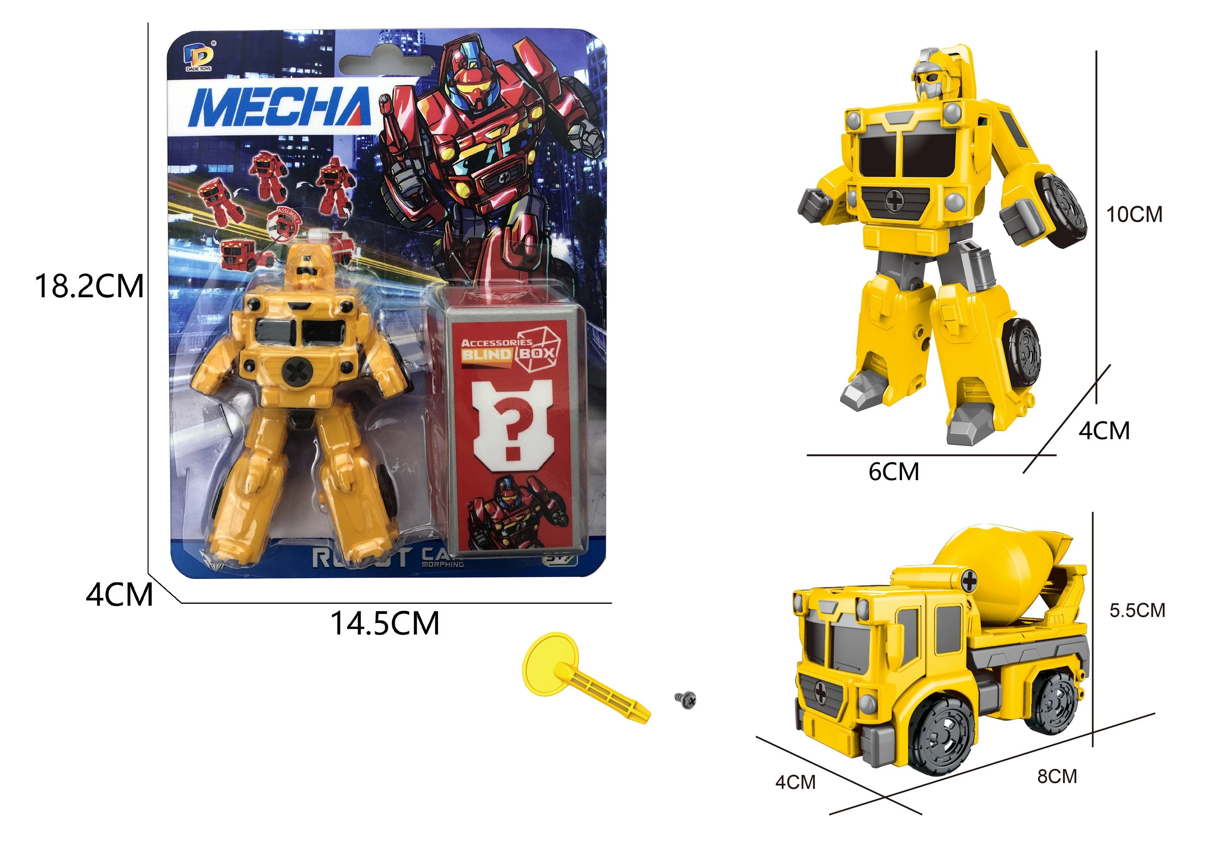 Hot Sale High Quality Transformation Robot For Children 2 in 1 Deformation Robot Educational Diy Robot Deformable Car Transform
