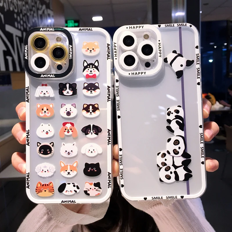 for iphone 13 phone case for ladies cartoon panda pattern,for iphone 14 case kawaii