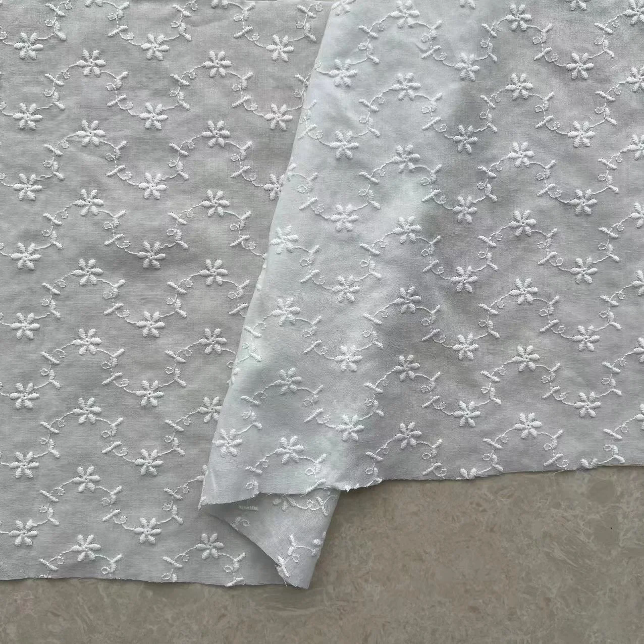 Popular plain lace in Switzerland with eyelet 100 cotton 9088 swiss nigerian lace fabric for women