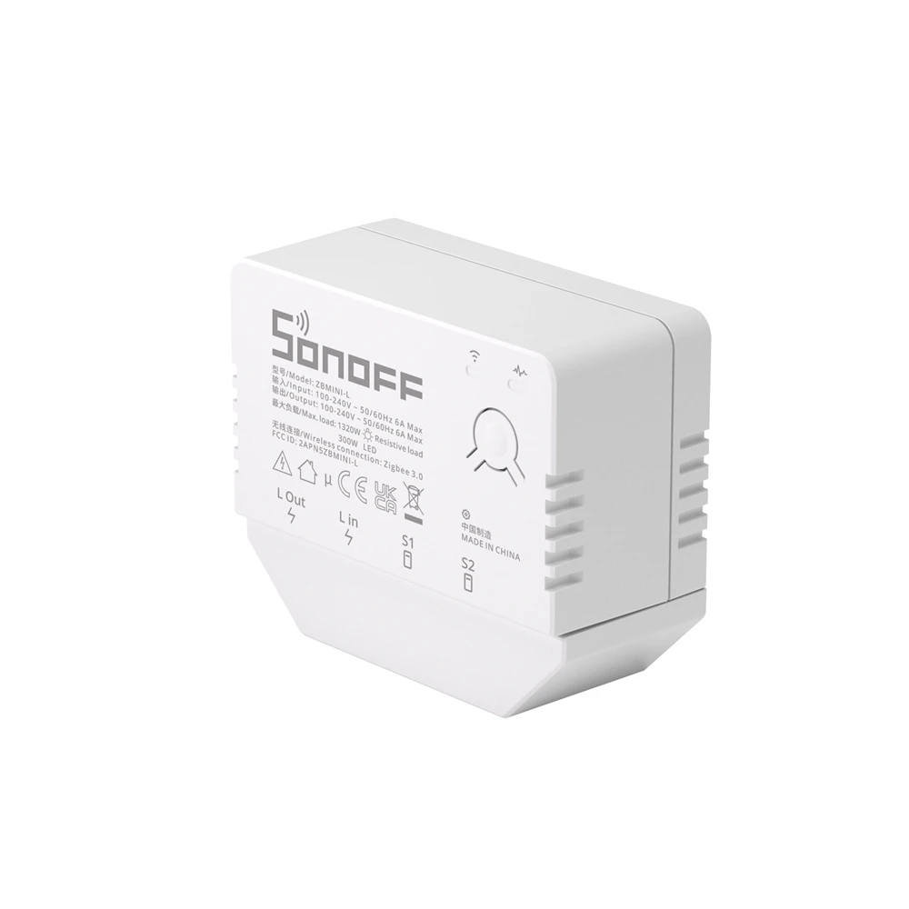 SONOFF ZBMINI-L Smart Switch No Neutral Wire Required Zigbee MINI 2 Way Wireless Smart home Switch with eWeLink & Voice control