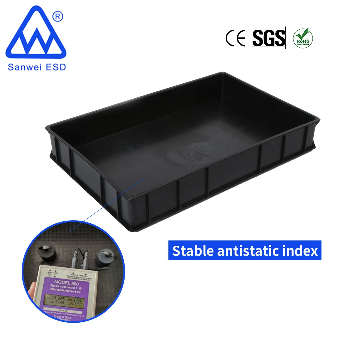 3W-9805113, индивидуальные Антистатические устройства ESD, большой пластиковый лоток для хранения, лоток/коробка/контейнер печатной платы