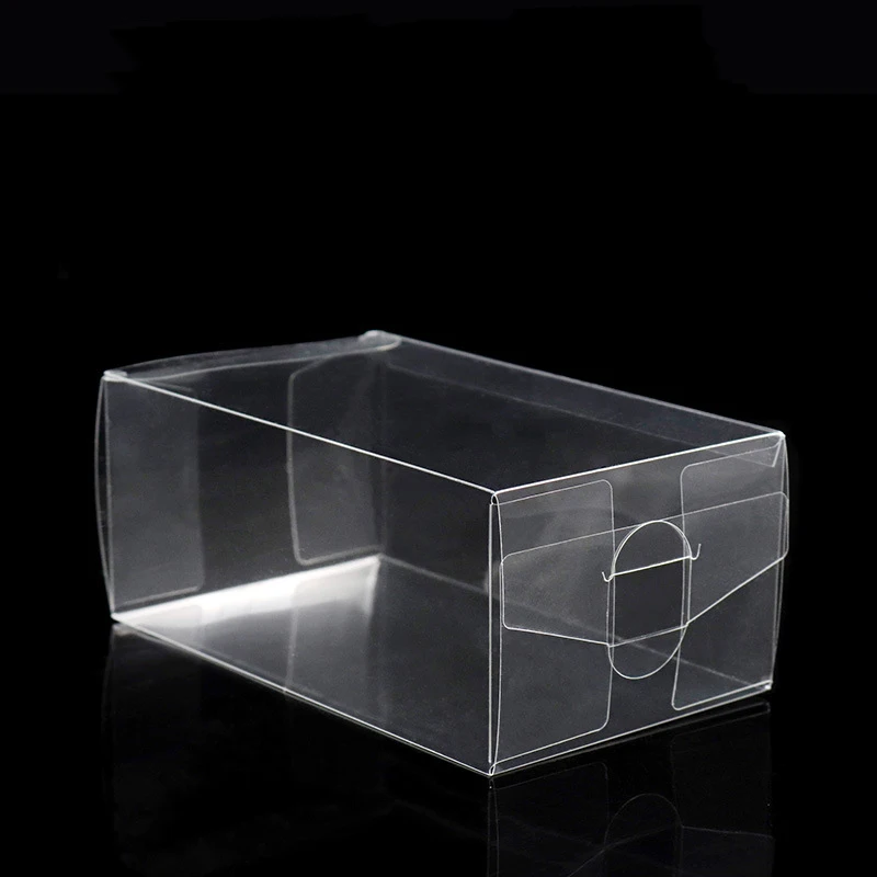Low moQ transparent PVC plastic packaging box PET plastic retail cosmetic packaging box