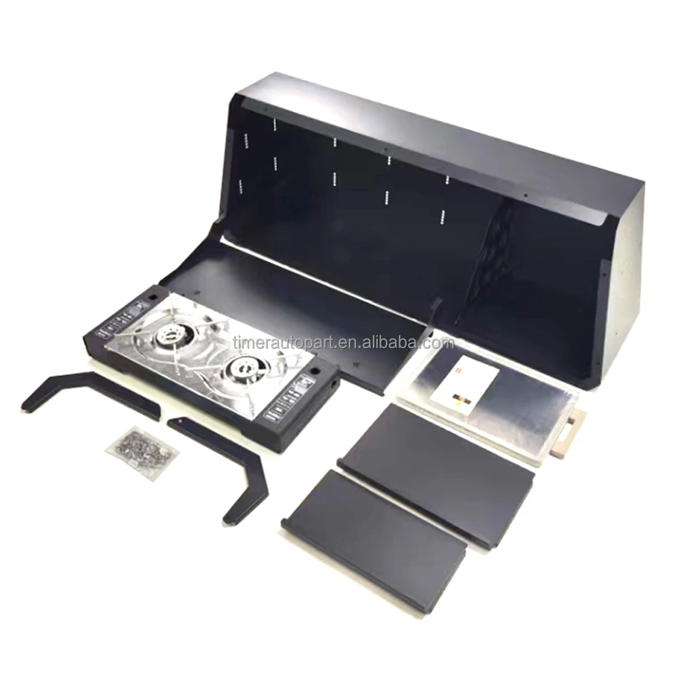 Pickup Truck Hard Camper Cover Side Kitchen Cupboards Island outdoor Kitchenware With Double Stoves RANGER T7 F150